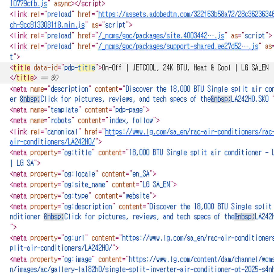 Search title tags